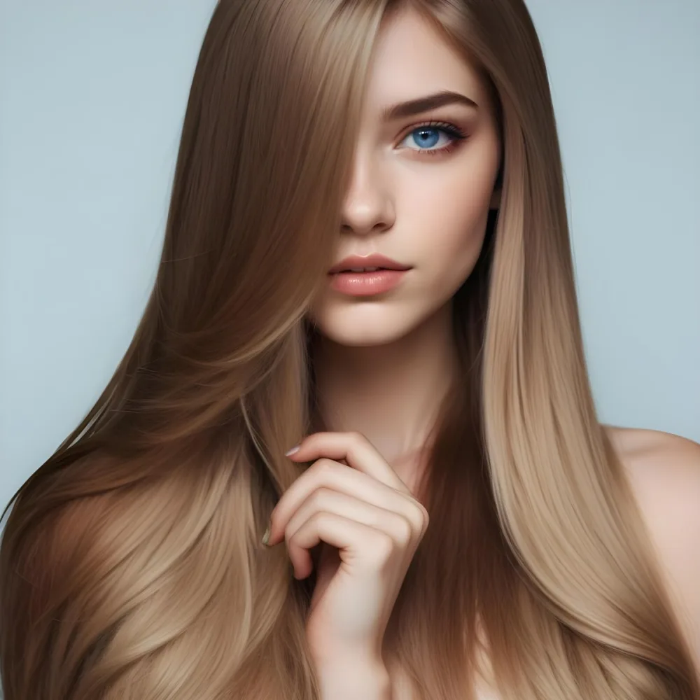 A Caucasian Woman 23 Years Old With Long Blue Hair Blue Eyes Light Skin Light Lips Posing In A Studio With A Plain Background 14 Fde1