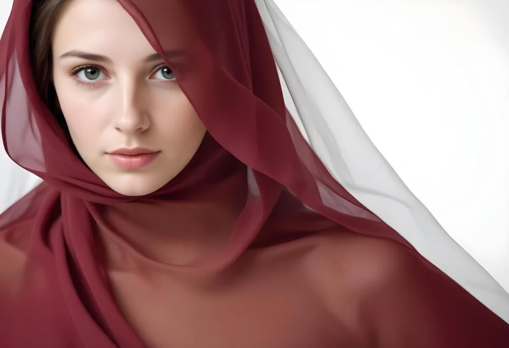 A Caucasian Woman 25 Years Old With A White Veil In A White Background 15 27c2