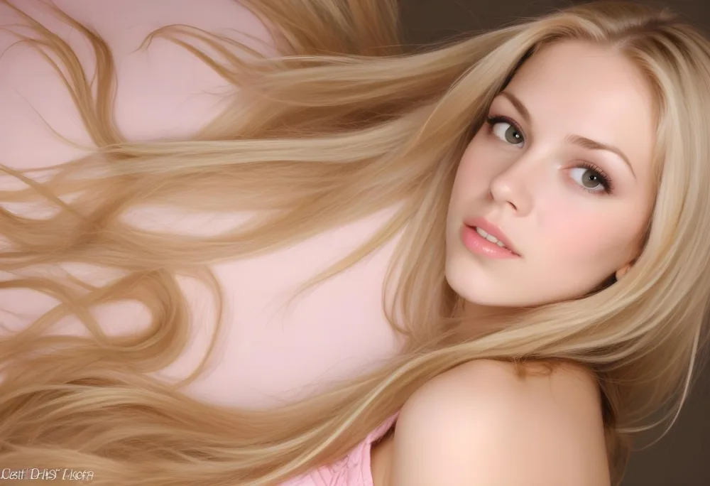 A Caucasian Woman 25 Years Old With Long Blonde Hair Light Skin And Light Pink Lips In A Studio With A Neutral Background 14 67aa
