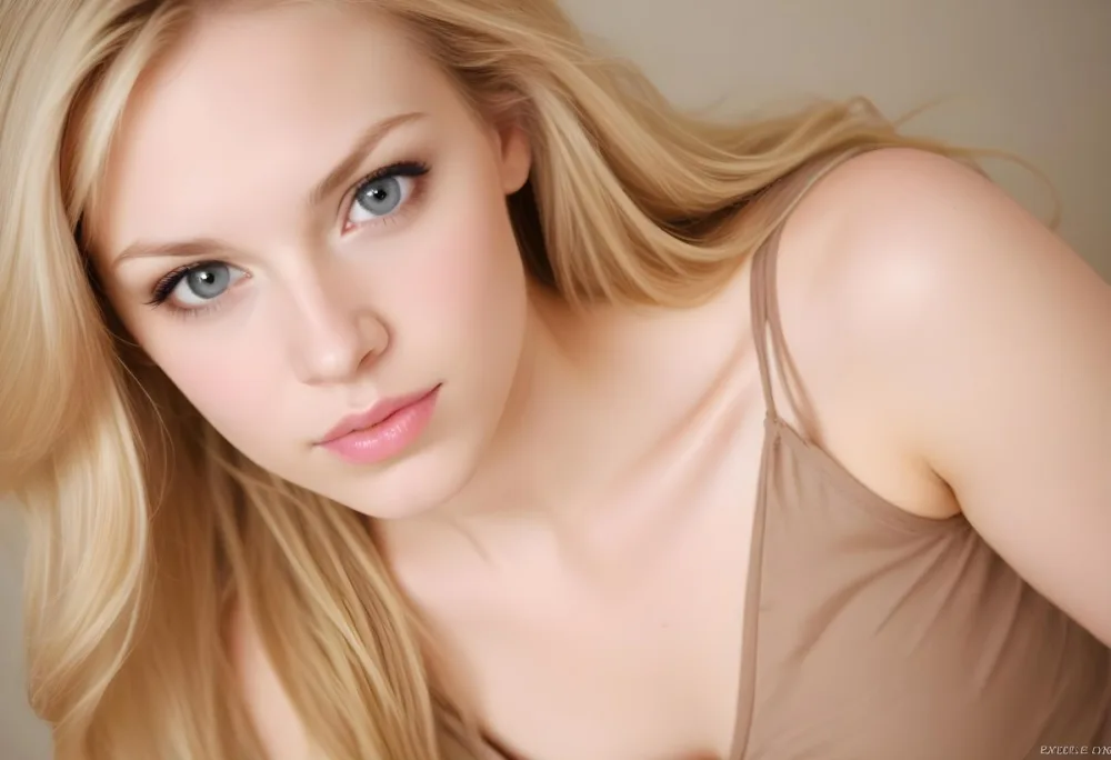 A Caucasian Woman 25 Years Old With Long Blonde Hair Light Skin And Light Pink Lips In A Studio With A Neutral Background 21 Bd7f