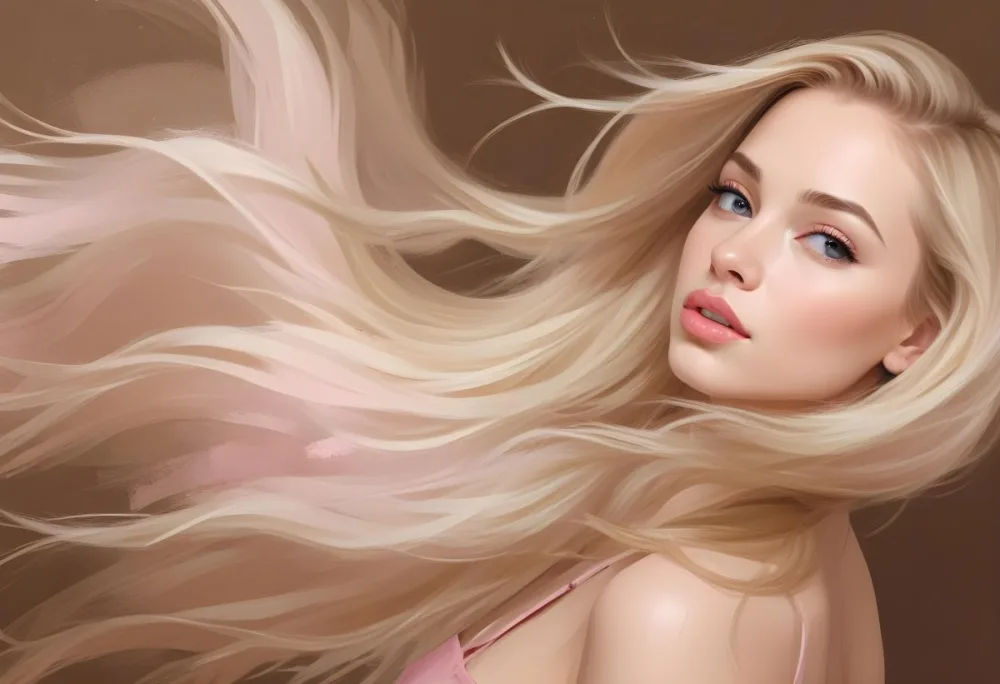 A Caucasian Woman 25 Years Old With Long Blonde Hair Light Skin And Light Pink Lips In A Studio With A Neutral Background 39 8091