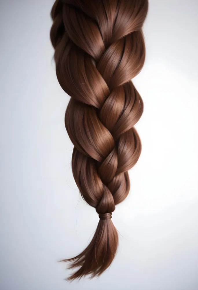 A Close Up Image Of A Braided Hairstyle With Long Dark Brown Hair Set Against A Bright Sunny Background 8
