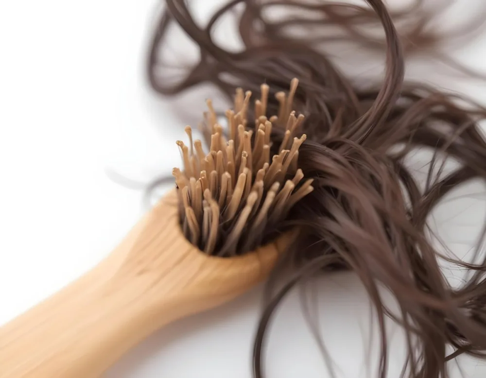 A Close Up Image Of A Hand Brushing Through Dark Tangled Hair 5 6590