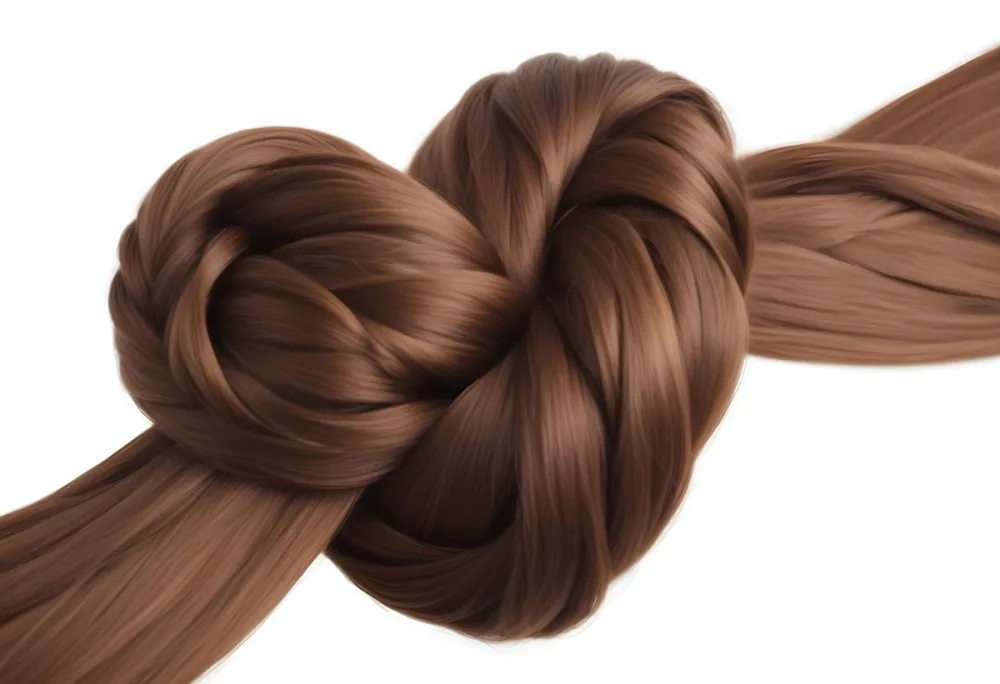 A Close Up Image Of A Woman S Long Brown Hair That Has Been Twisted Into A Braid Set Against A Soft Pastel Background 7 3549