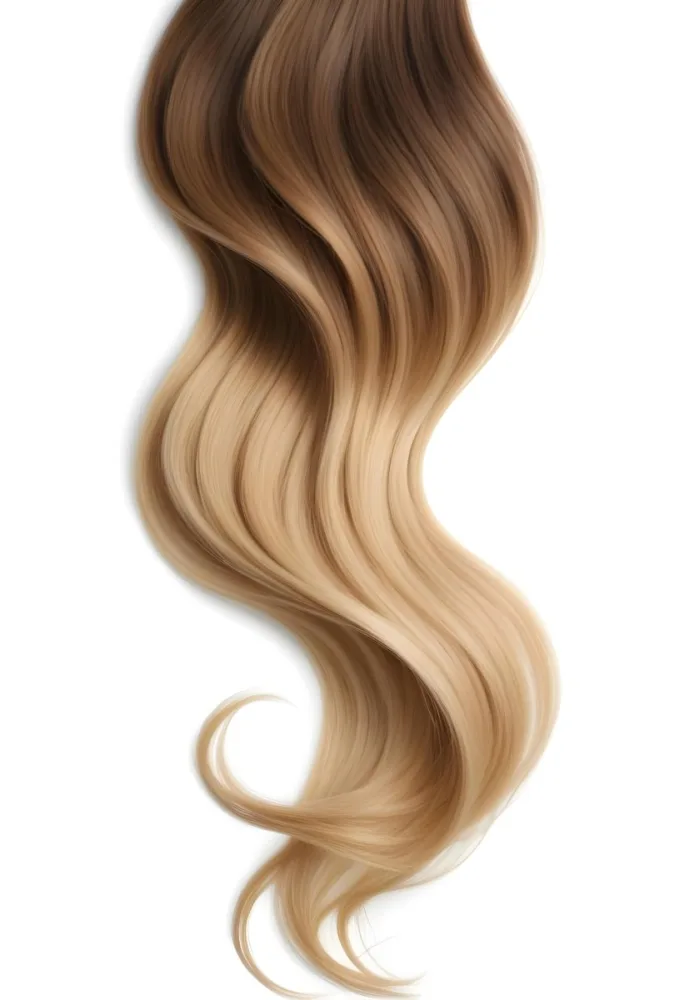 A Close Up Image Of Long Wavy Blonde Hair With Brown Roots Showcasing A Natural Looking Ombre Or Balayage Hair Color Effect 3 6a41