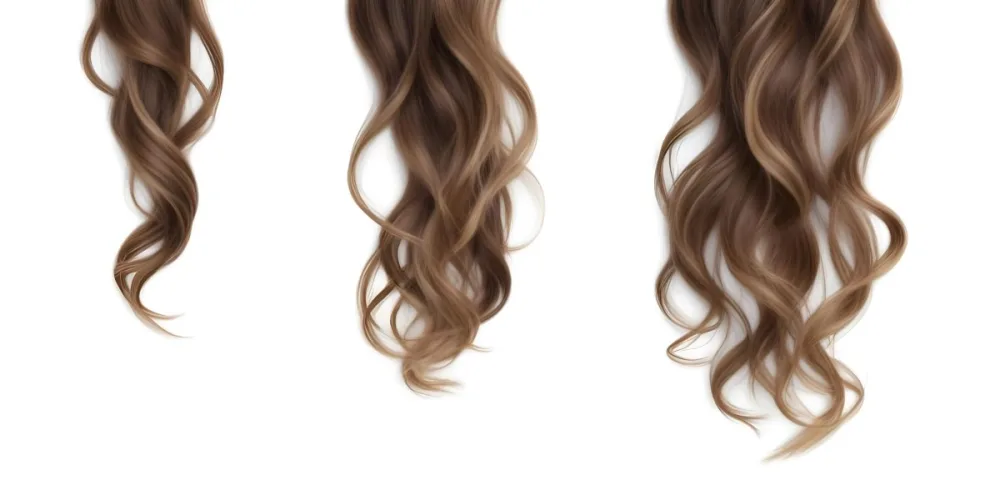 A Close Up Image Of Long Wavy Brown Hair With Blonde Highlights 12 2541