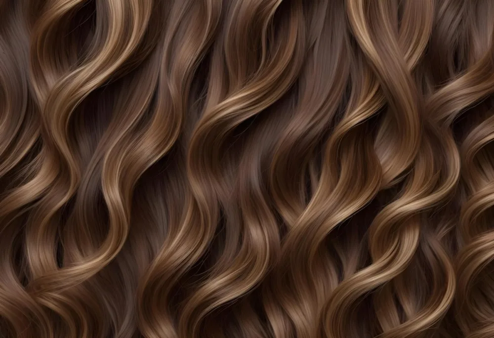 A Close Up Image Of Long Wavy Brown Hair With Highlights Flowing In A Spiral Pattern 6 9bd2