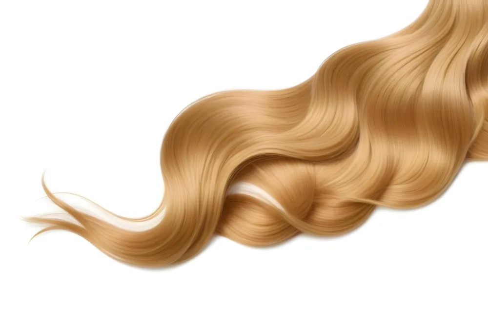 A Close Up Image Of Long Wavy Golden Blonde Hair 6 B887