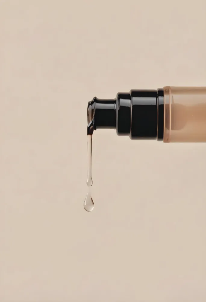 A Close Up Of A Black Cosmetic Bottle Or Dropper Dispenser With A Clear Liquid Dripping From The Tip 8 4f2e
