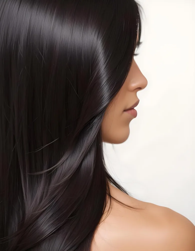 A Close Up Of A Woman S Long Dark Hair Shiny 6 522e
