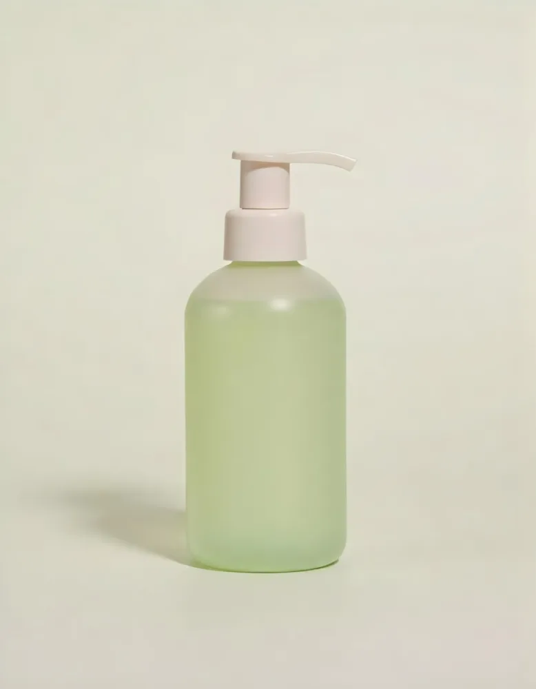 A Green Plastic Bottle With A Pump Dispenser Likely Containing A Liquid Soap Or Hand Sanitizer Product Green Plastic Bottle With A Pump Dispenser Likely Containing Liquid Soap Product Placed On A Bathroo 9 5ba9