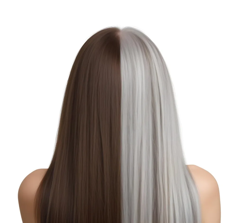 A Middle Aged Caucasian Woman With Long Straight Brown And Gray Hair 14 F984