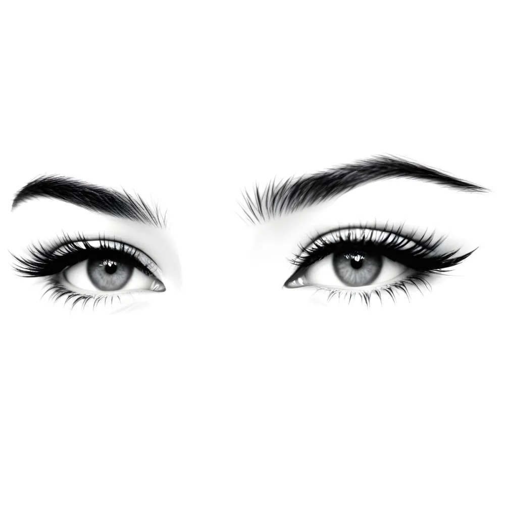 A Pair Of Eyes One Open And One Closed With Long Eyelashes And Defined Eyebrows In A Minimalist Style Isolated On A White Background 14 A27c