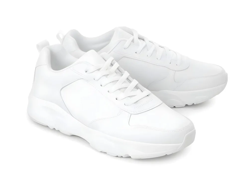 A Pair Of White Sneakers With White Laces White Sole White Background 1 35d3