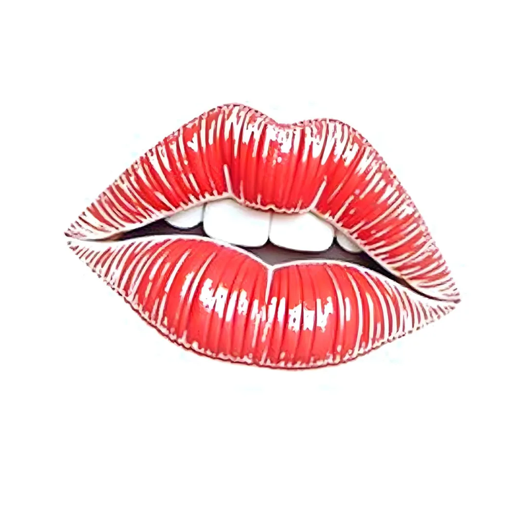 A Red Lipstick Kiss Mark On A White Background The Lips Are Slightly Parted The Color Is Vibrant And Saturated The Texture Is Smooth And Velvety 29 3aee