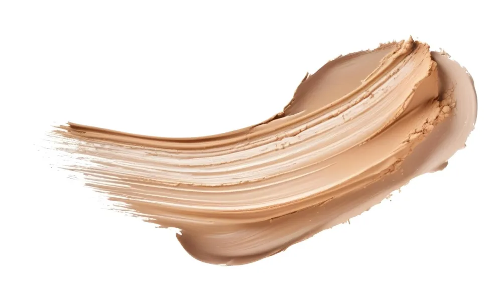 A Smear Of Beige Foundation With A Visible Texture On A White Background Cosmetic Product Beauty Concept Studio Shot Close Up 34 Fbc1