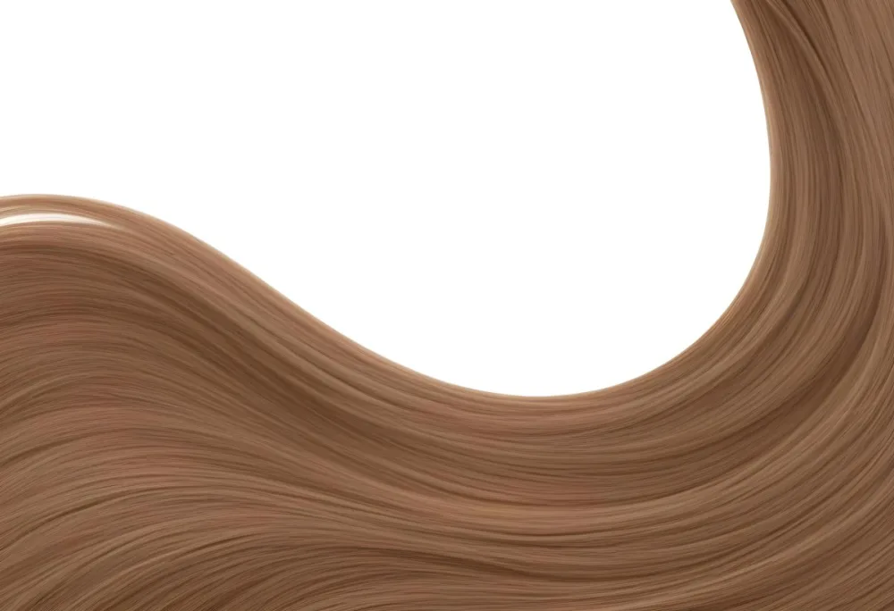 A Strand Of Light Brown Hair Flowing In A Gentle Curve The Background Is Plain White 49 B97b