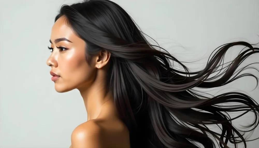 A Tanned Skin Asian Woman 23 Years Old With Long Black Hair In A Studio 28 5188