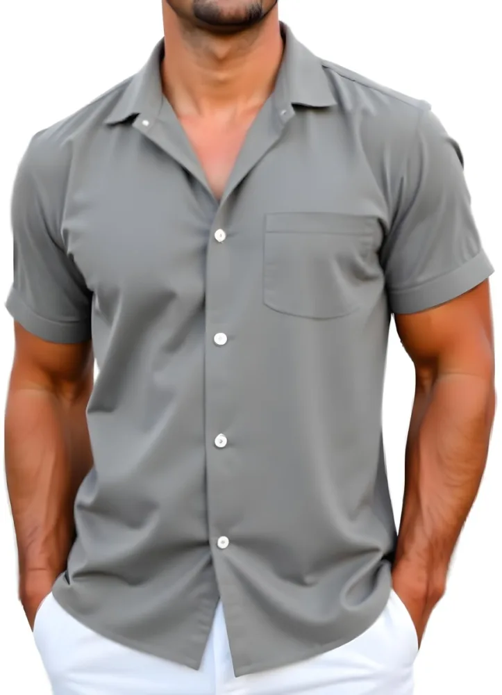 A Tanned Skin Man 40 Years Old With A White Short Sleeve Shirt In A White Background 22 635c