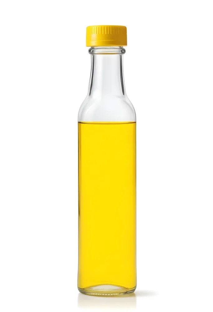 A Transparent Glass Bottle With Yellow Liquid Inside And A Transparent Cap Isolated On A White Background 13 3147