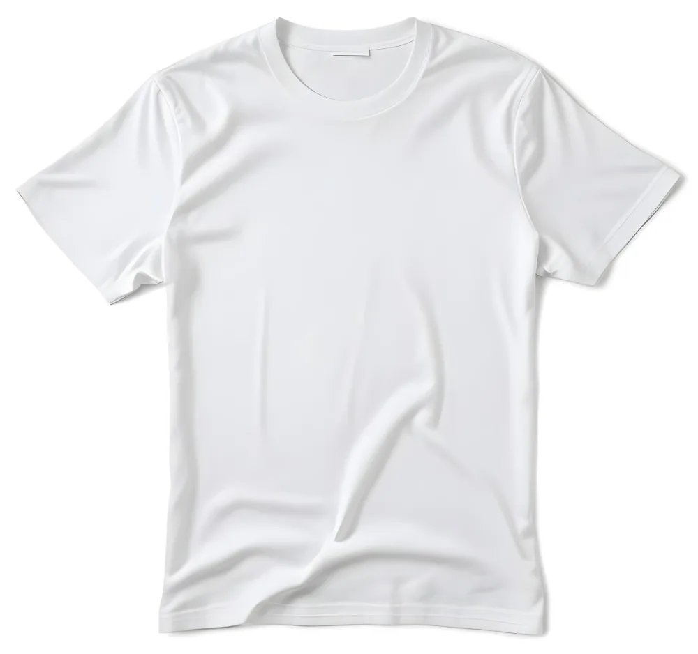 A White Cotton T Shirt With Short Sleeves And A Round Neck The T Shirt Is Folded And Wrinkled White Background 3 7d9c