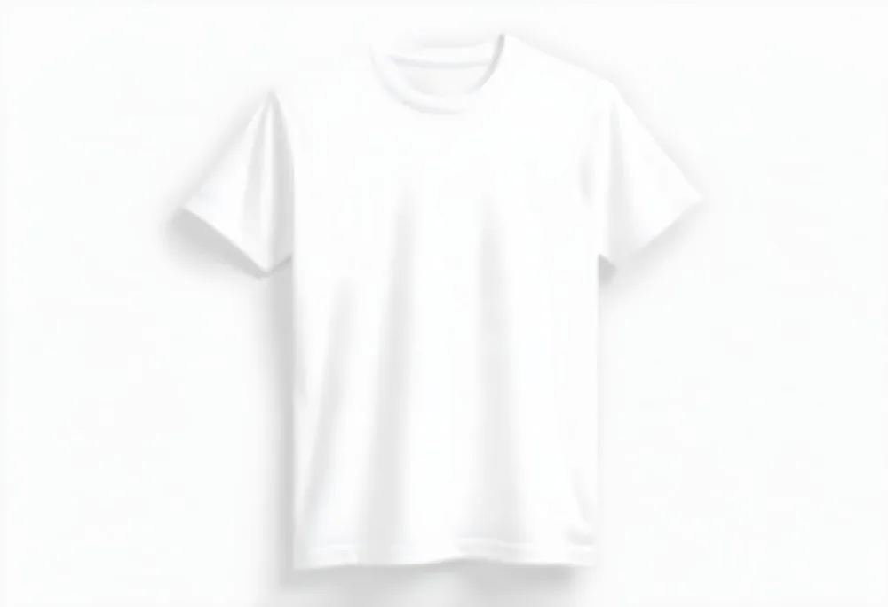 A White T Shirt With A Round Neck Short Sleeves And A Straight Hem In A Studio With A White Background 23 D63f