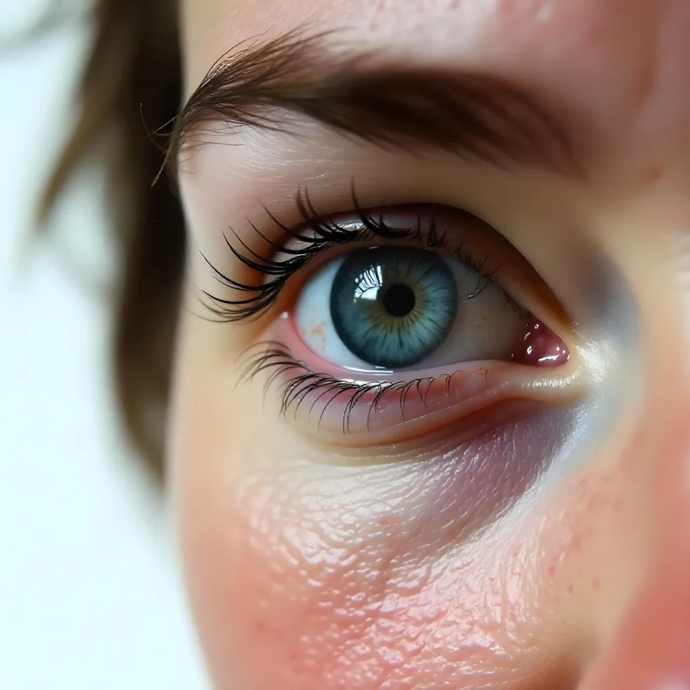 A White Woman Age 25 With Brown Eyes Brown Lips Long Eyelashes Fair Skin And Red Eyebrows On A White Background 41 C358