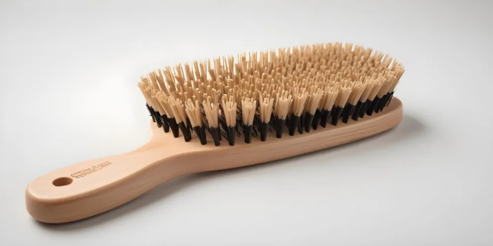 A Wooden Hairbrush With Natural Bristles On A White Background 6 11f3