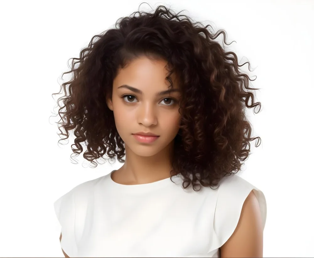A Young African American Woman With Curly Dark Hair Wearing A White Top 2 8068
