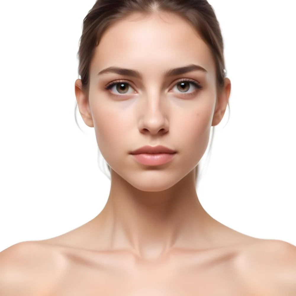 A Young Caucasian Woman With Long Brown Hair And Light Skin Wearing Minimal Makeup And Looking Directly At The Camera With A Neutral Expression 6 B463