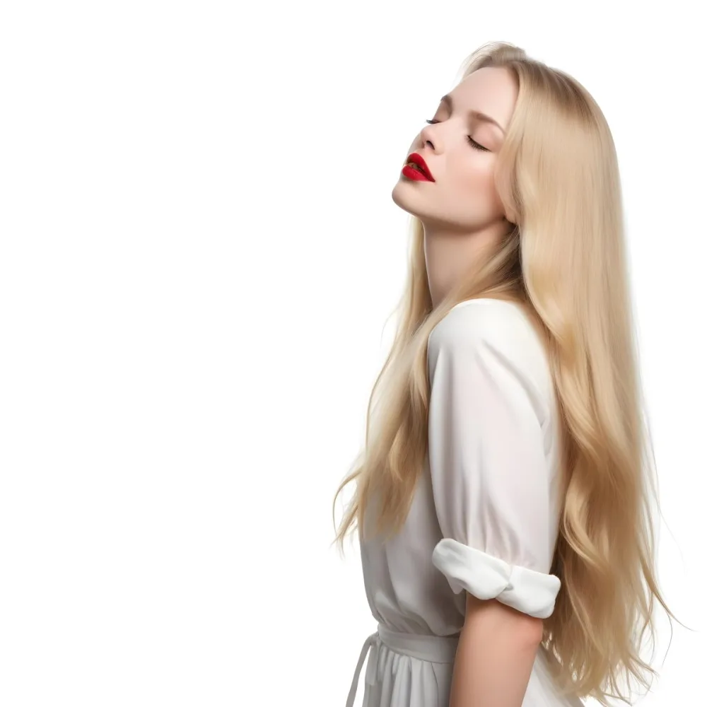 A Young Caucasian Woman With Long Flowing Blonde H 3 Fd88