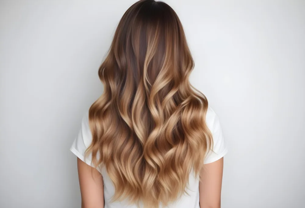 A Young Caucasian Woman With Long Wavy Blonde And Brown Ombre Hair 16 Db3a