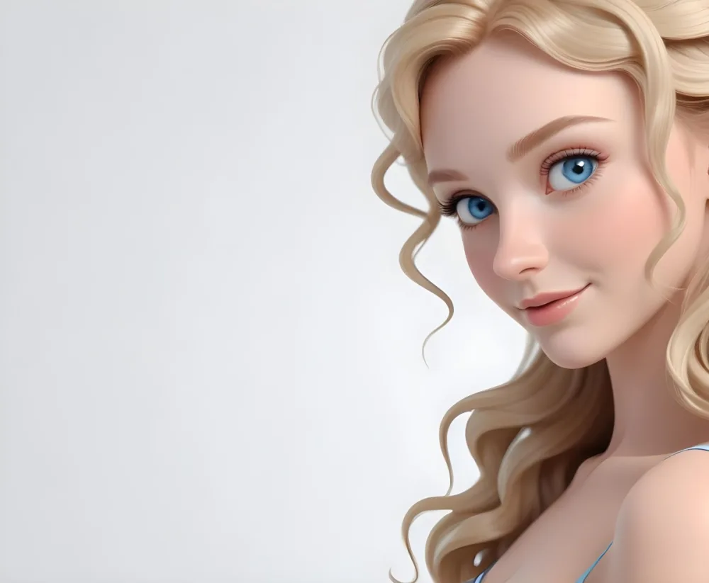 A Young Caucasian Woman With Long Wavy Blonde Hair And Blue Eyes Wearing Light Makeup And Looking Directly At The Camera With A Slight Smile 10 9c90