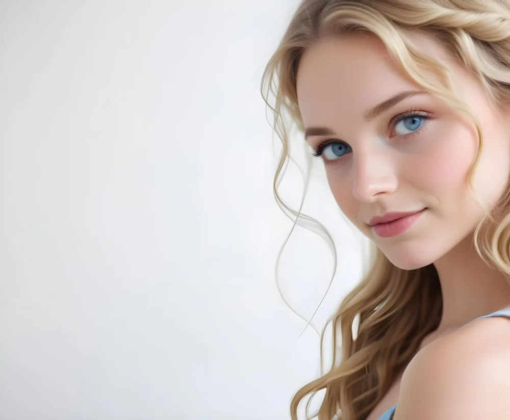A Young Caucasian Woman With Long Wavy Blonde Hair And Blue Eyes Wearing Light Makeup And Looking Directly At The Camera With A Slight Smile 19 Edec