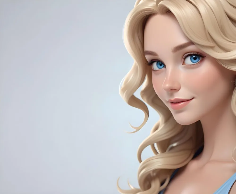 A Young Caucasian Woman With Long Wavy Blonde Hair And Blue Eyes Wearing Light Makeup And Looking Directly At The Camera With A Slight Smile 4 Fef4