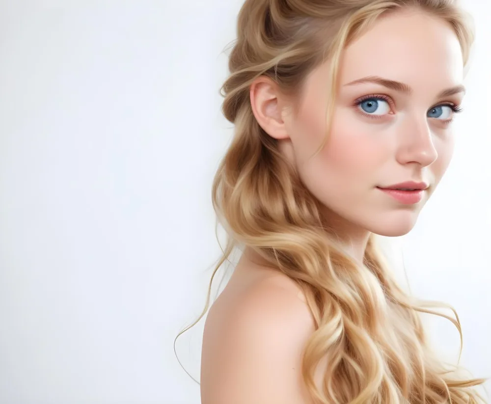 A Young Caucasian Woman With Long Wavy Blonde Hair And Blue Eyes Wearing Light Makeup And Looking Directly At The Camera With A Slight Smile 6 B58a