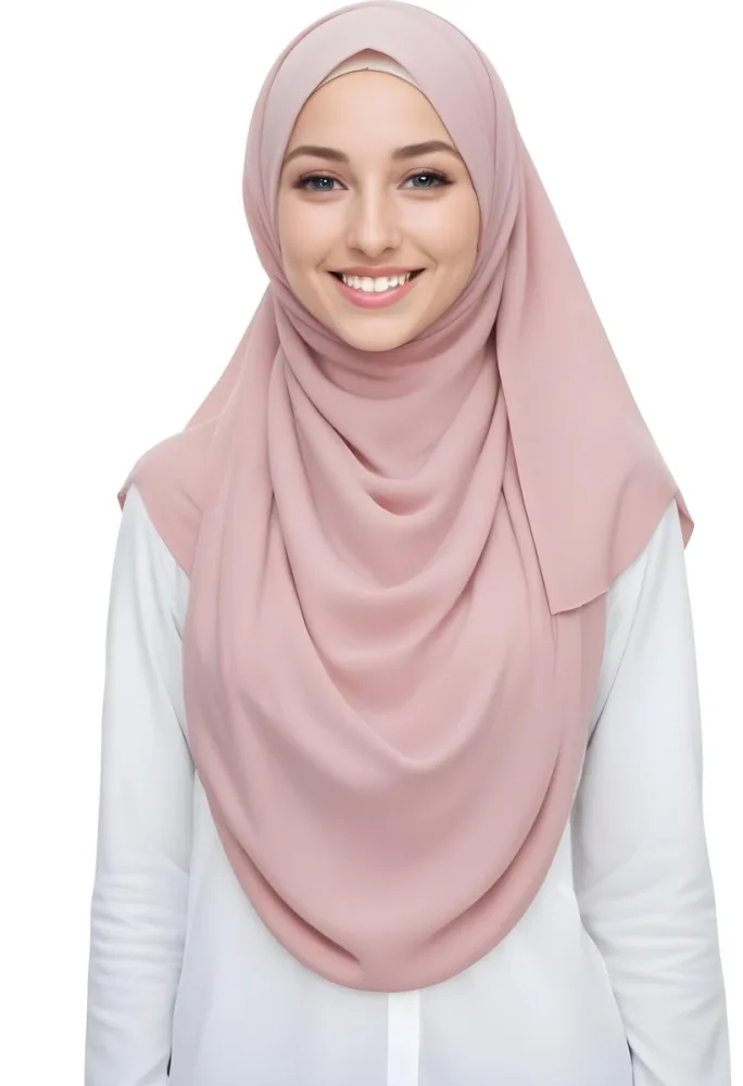 A Young Woman With Light Brown Skin Wearing A Pink Hijab And Smiling At The Camera 26 39a2