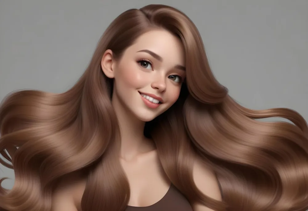 Adorable Cartoon Style A Caucasian Woman 23 Years Old Light Skin Brown Hair Gray Background 3d Render Cartoon 17 E08b