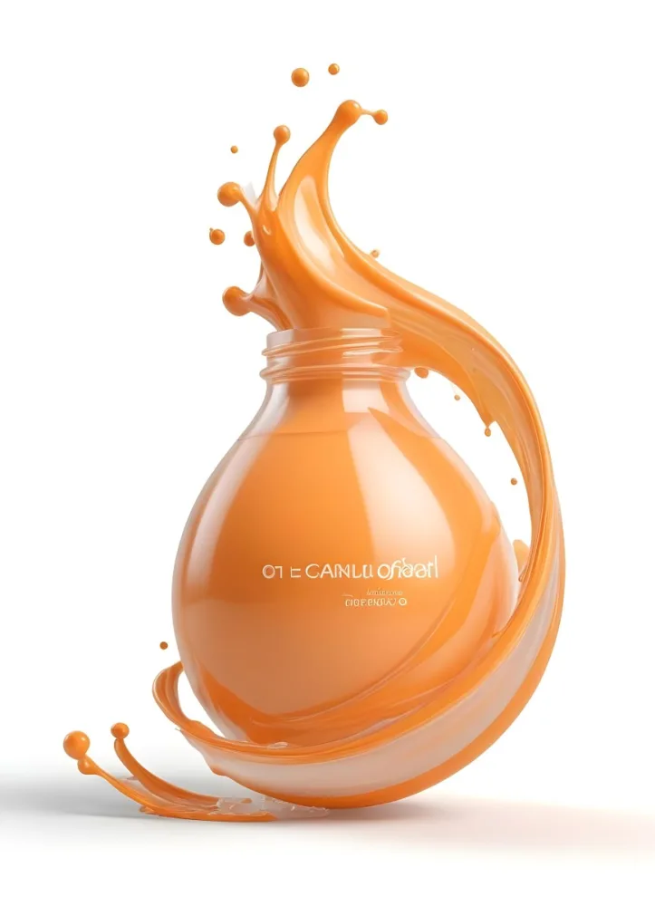 An Orange Swirl Of Creamy Substance Possibly A Cosmetic Product Or Makeup 10