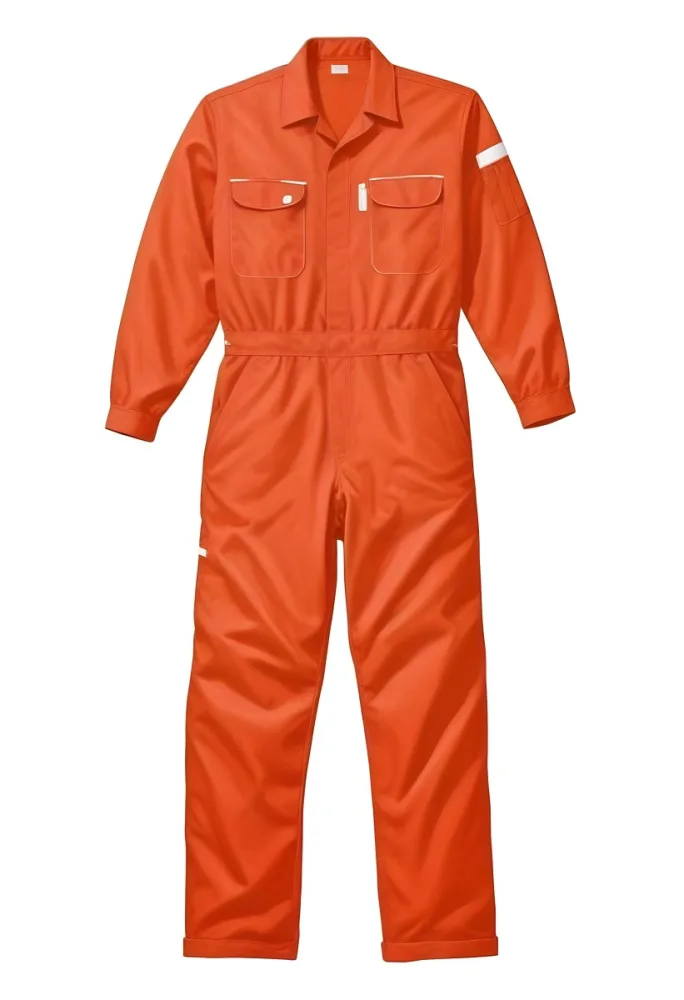 An Red Worker Overall With Long Sleeves And White Details Isolated On A White Background 17 Fc3e