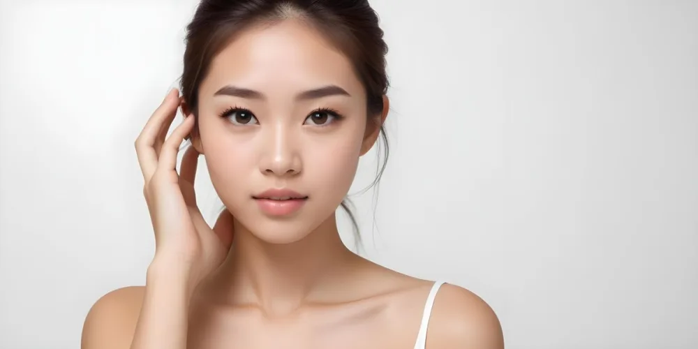 Asian Woman 23 Years Old Brown Hair Light Skin In A White Background 5 Ed11
