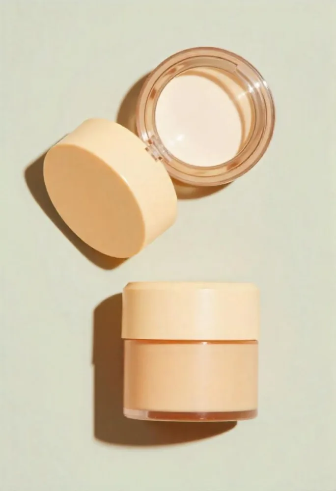 Assorted Makeup Compacts In Various Shades Of Beige Arranged On A Light Background 7 720b
