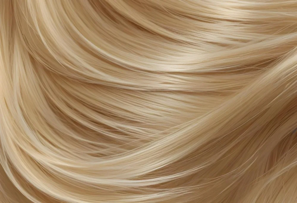 Blonde Hair Strands Light Golden Color Smooth Texture Flowing Pattern Close Up View Detailed Hair Fibers Natural Highlights Natural Lighting Clean Background 21 8ace