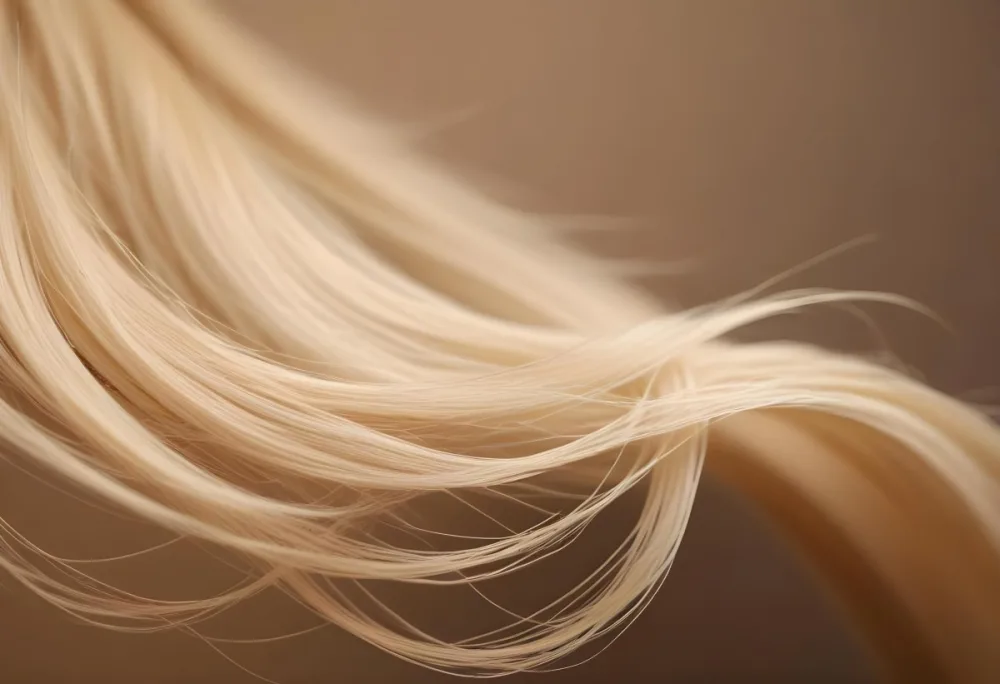 Blonde Hair Strands With A Gradient From Light To Dark Studio Shot With A Blurred Background 37 54d8