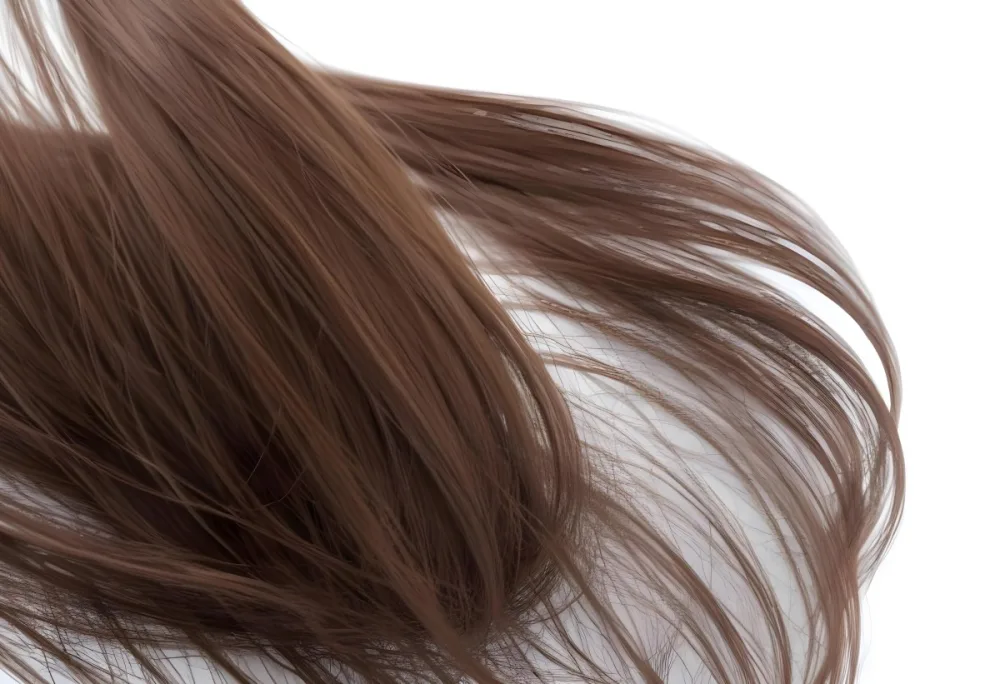 Brown Hair Strands With Light Reflections Smooth Texture Flowing And Shiny Close Up Shot Clean White Background Professional Studio Lighting Hair Care Product Advertisement 18