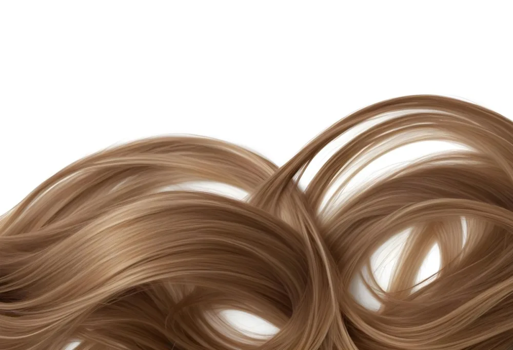 Brown Hair With Blonde Highlights Wavy Texture Close Up Shot Strands Overlapping Natural Lighting Clean White Background Hair Styled In Loose Waves Natural Look Hair Care Product Advertisement 34 8c64