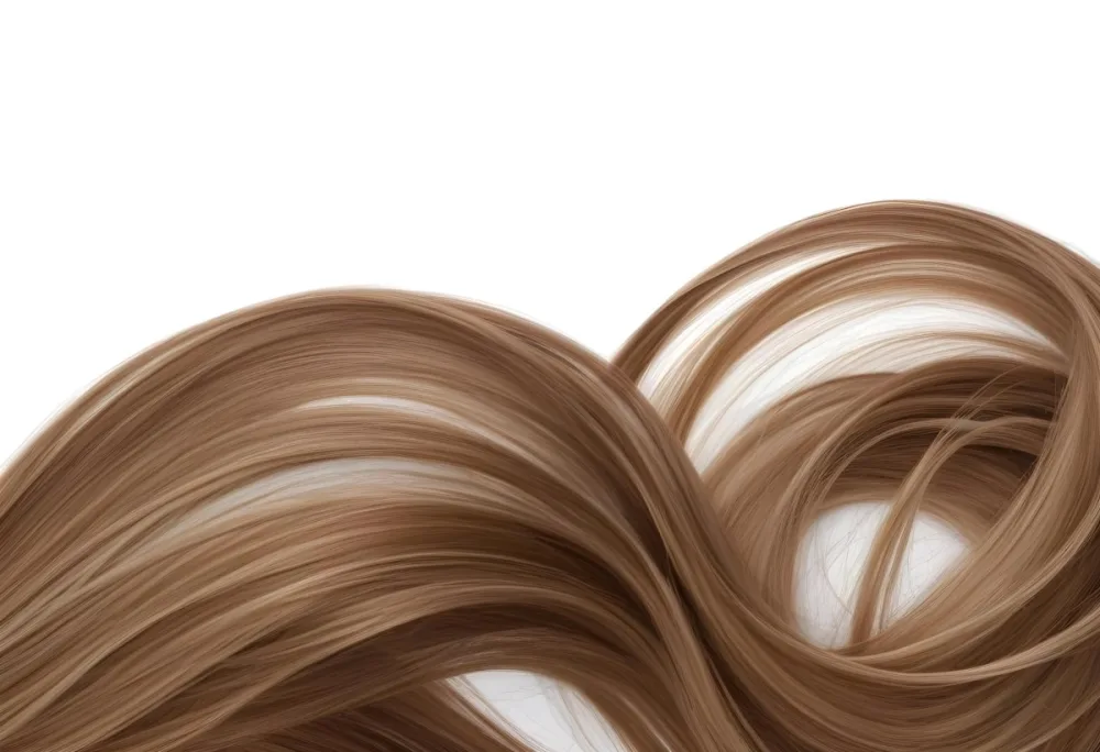Brown Hair With Blonde Highlights Wavy Texture Close Up Shot Strands Overlapping Natural Lighting Clean White Background Hair Styled In Loose Waves Natural Look Hair Care Product Advertisement 51 Fb0b