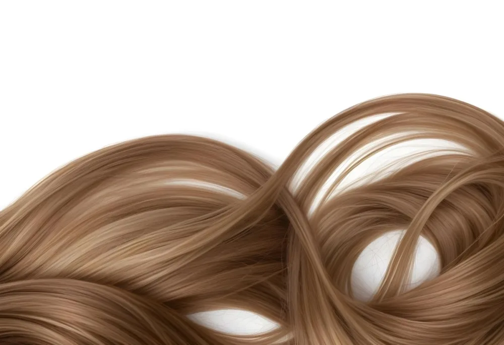 Brown Hair With Blonde Highlights Wavy Texture Close Up Shot Strands Overlapping Natural Lighting Clean White Background Hair Styled In Loose Waves Natural Look Hair Care Product Advertisement 55 5fa9