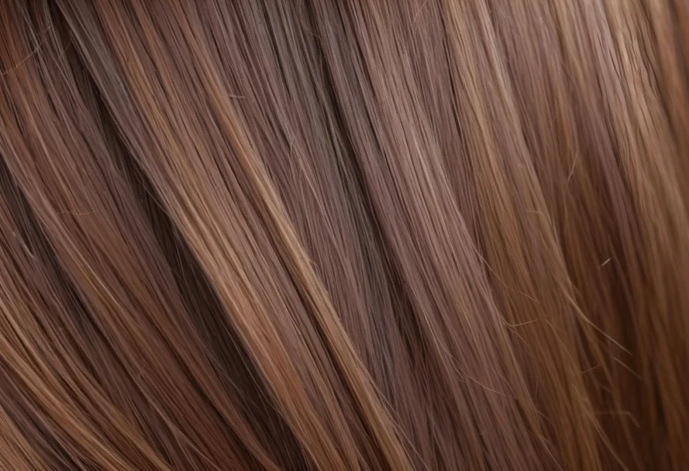 Brown Hair With Highlights Straight Shiny Healthy Well Groomed Close Up Shot Studio Lighting Professional Photography Hair Care Product Advertisement Beauty Concept Hair Texture 12 B4eb
