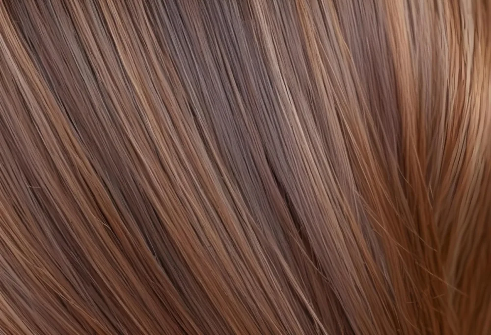 Brown Hair With Highlights Straight Shiny Healthy Well Groomed Close Up Shot Studio Lighting Professional Photography Hair Care Product Advertisement Beauty Concept Hair Texture 13 7943